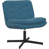 vidaXL Drehender Entspannungsstuhl Blau 63 x 75 x 76 cm Samt