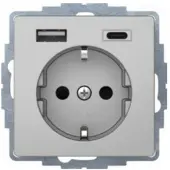 Berker 48046084 Steckdose/USB A-C Q.1/Q3 alu