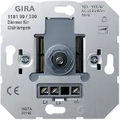 Gira 1181 00, Dimmer, Eingebaut, Tasten, Drehregler, Grau, 230/240 V, 50 Hz