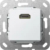 Gira 4846861, HDMI, Weiß