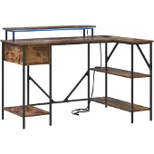 vidaXL Schreibtisch Geräucherte Eiche Holzwerkstoff 120 x 79 x 86,5 cm