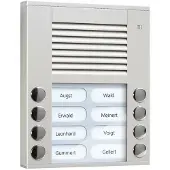 TCSS Tür Control Audioaußenstation 2-reihig 8 Tasten AP silber PES08-EN/04
