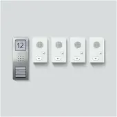 Siedle Audio-Set Set CAB 850-4 E/W Basic Edelstahl gebürstet (210008745-00)