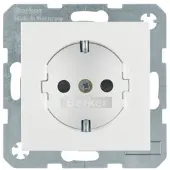 Berker 41238989 SCHUKO-Steckdose S.1/B.3 Glas