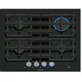Siemens iQ700 ER6A6PH40, Schwarz, Integriert, 59 cm, Gaskochfeld, Gehärtetes Glas, 4 Zone(n)
