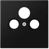 JUNG Abdeckung für Universal-Sat/BK-Dosen, 1fach, Thermoplast lackiert, Serie LS, graphit, 1 Stk.