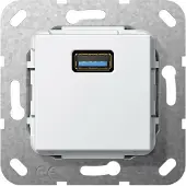 Gira 568203 - USB - Weiß