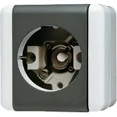 JUNG 837-14 W, Kabelgebunden, Thermoplast, Schwarz, Weiß, IP44