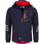 Arctic Seven Herren Softshell Jacke Übergangsjacke – Navy-Rot