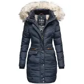 NAVAHOO Damen Winterjacke Paula – Extra Warm, Wasserabweisend & Mit Abnehmbarem Kunstfellkragen