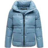 NAVAHOO Kurzjacke "Eispracht 14" ohne Kapuze Kurze gesteppte Damen Winterjacke