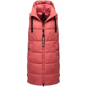 NAVAHOO Steppweste "Schnuffelchen" 1 Stk. warme Damen Outdoor-Weste lang mit Kapuze