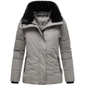 NAVAHOO Winterjacke "Frostii XIV" ohne Kapuze modische Damen Winter Steppjacke mit Kunstfellkragen