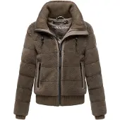 NAVAHOO Plüschjacke "Schneepuder 14" ohne Kapuze warme Damen Teddyjacke für den Winter