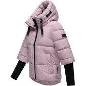 NAVAHOO Steppjacke "Lotusherz XIV" mit Kapuze Warme gesteppte Winterjacke mit Rippstrickärmeln