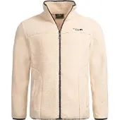Arctic Seven Herren Sherpa Fleecejacke – Warme Outdoorjacke mit Zipper – Beige