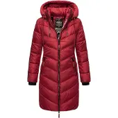 MARIKOO Damen Winter Steppjacke – Armasa, lang mit Kapuze & Teddyfell