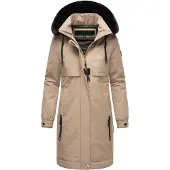NAVAHOO Kaltwetterretter Damen Winter Parka mit Kunstfellkragen