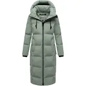 MARIKOO Damen Winter Steppmantel Tikoraa mit abnehmbarer Kapuze