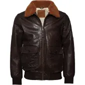 TOP GUN Lederjacke TG2023002 Herren brown L