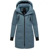 NAVAHOO Wintermantel "Wintermantel Winterzart 14", Damen, Gr. S, blau (dusty blau), Obermaterial: 100% Polyester PES. Obermaterial: Futter: 100% Polyester PES. 100% Polyester PES., Mäntel Wintermantel
