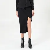 Smart & Joy Asymmetrischer Rock, am Bein offen