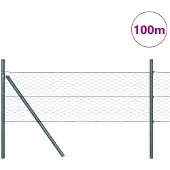 vidaXL Bodenmontierter Sechseckzaun 100 x 0,4 m Grün Netz