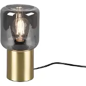 RL LIVE YOUR LIGHT Tischlampe - Messingfarben - Rauchfarben - Glas - H 24 cm