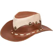Infinity Leather Australischer Cowboy-Outback-Buschhut aus echtem Leder und Wildleder im australischen Western-Stil