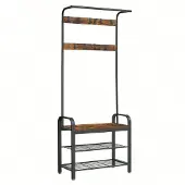 Vasagle Kompaktgarderobe Dacey , braun , Maße (cm): B: 72 H: 183