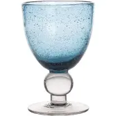 TABLE PASSION Stielglas Artisan Bullé 28 cl blau x6 - Rund Glas