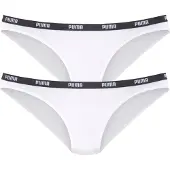 Puma Bikinislip "Iconic" Packung, 2er-Pack, mit schmalem Logo-Webbündchen