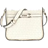 GUESS Stylishe weiße Handtasche mit kontrastierenden Details und Schulterriemen