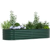 vidaXL Hochbeet Grün 240 x 80 x 44 cm Stahl