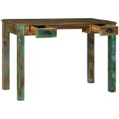 vidaXL Schreibtisch Braun 112 x 55 x 76 cm Massives upgecyceltes Holz
