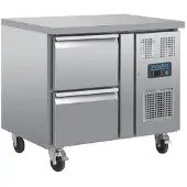 Polar Serie U GN-Kühltisch mit 2 Schubladen 124L