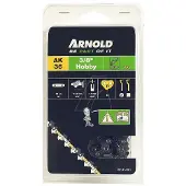 ARNOLD 3/8 Zoll 1,1 mm Kettensägekette – 44 Treibglieder – halbrunde Schneider