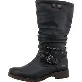 Mustang Damen Stiefel Riemen mit Nieten und Schnalle 15M0052003, Größe:37 EU, Farbe:Blau