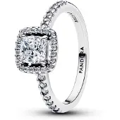 Pandora 193555C02 Damen-Ring Silber Funkelndes Quadrat Heiligenschein