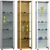 VCM Sammel Stand Vitrine Holz Glas Edana Mini