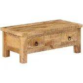 vidaXL Couchtisch 90x45x35 cm Massivholz Mango