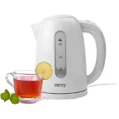 Camry CR 1254W Elektrischer Wasserkocher,Fassungsvermögen1,7L,kabellos,Automatische Abschaltung Weiß