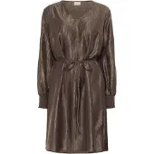 Kaffe Midikleid "Damen Kleid KArizz", Damen, Gr. 42, N-Gr, braun (morel), Obermaterial: 70% Viskose CV. 30% Polyester PES., Kleider Midikleid