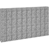 vidaXL Gabionen-Hochbeete 4 Stk. 30x30x50/100/150/200 cm Eisen