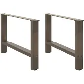 vidaXL Couchtischbeine Naturstahl 2 Stk. 70x(42-43) cm Stahl