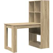 vidaXL Schreibtisch Sonoma-Eiche Holzwerkstoff 122 x 67 x 145 cm