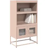 vidaXL Highboard Rosa 68x39x123 cm Stahl