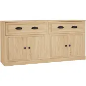 vidaXL Sideboards 2 Stk. Sonoma-Eiche Holzwerkstoff