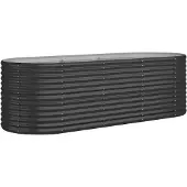 vidaXL Hochbeet Verzinkter Stahl 224x80x68 cm Anthrazit
