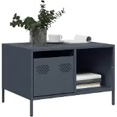 vidaXL Couchtisch Anthrazit 68,5x50x43,5 cm Kaltgewalzter Stahl